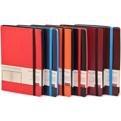 Ежедневник недатированный А5 искусственная кожа 136 л Bruno Visconti Megapolis Soft бордовый - фото 6