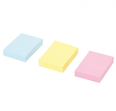 Блок-кубик с клеевым краем 38х51 мм Staff, пастельный, 3 цвета (12 блоков по 100 листов) - фото 2