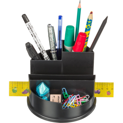 Подставка-органайзер для канцелярских принадлежностей 6 отделений Attache Line черная - фото 4