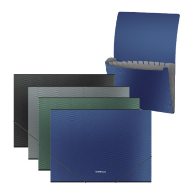 Папка-органайзер пластиковая А4 Erich Krause Diamond Original в ассортименте (12 отделений) - фото 1