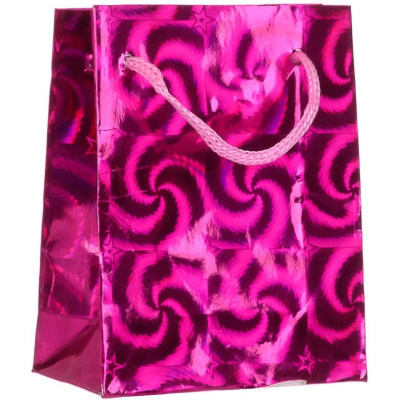 Пакет подарочный 80х100х40 мм бумажный голографический расцветка в ассортименте - фото 7