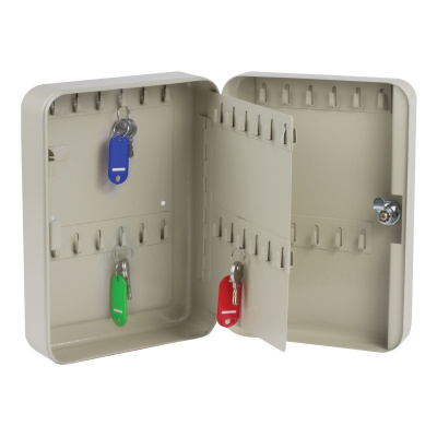 Шкаф для ключей металлический Brauberg серый (на 48 ключей) - фото 2