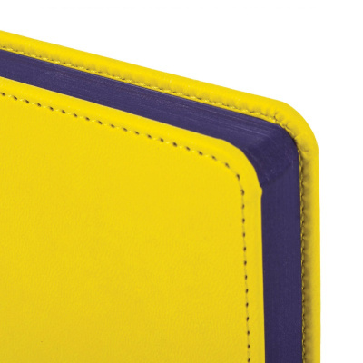 Ежедневник недатированный А5 искусственная кожа 136 л Brauberg Rainbow желтый, цена, описание, фото 2 Ежедневник недатированный А5 искусственная кожа 136 л Brauberg Rainbow желтый - фото 2