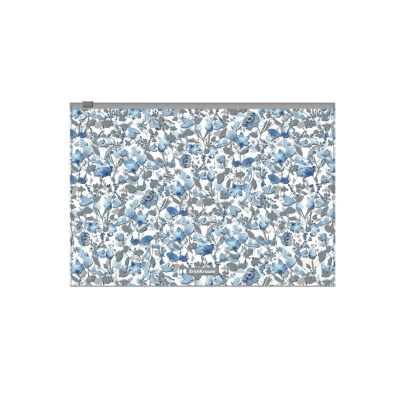 Папка-конверт на молнии А4 до 100 листов Erich Krause серо-голубая - фото 1