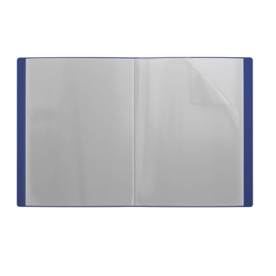 Папка файловая А4 17 мм на 20 файлов Erich Krause Matt Classic синяя - фото 2