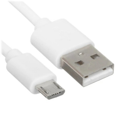 Кабель micro USB - USB 2.0 Type-A  Aceline круглый белый 1 м - фото 1