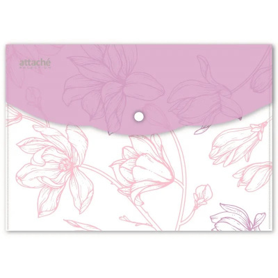Папка-конверт на кнопке А5 до 80 листов Flower Dreams многоцветная - фото 2
