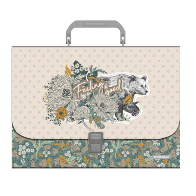 Папка-портфель пластиковая 372х252 мм на защелке Erich Krause Natural Life FC - фото 1