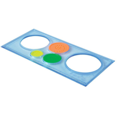 Линейка-спирограф 20 см пластиковая №1 School - фото 1