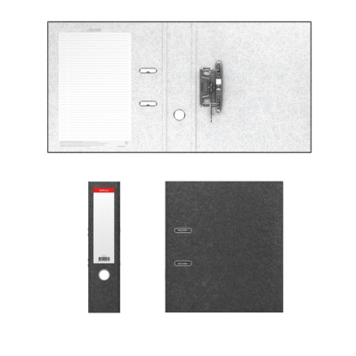 Папка-регистратор А4 70 мм Erich Krause Basic серая - фото 8