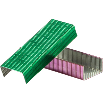 Скобы для степлера цветные №10 оцинкованные Attache (уп. 1000 шт) - фото 3