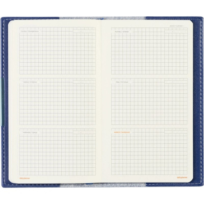 Еженедельник недатированный А6 искусственная кожа 80 л Bruno Visconti Metropol синий - фото 6