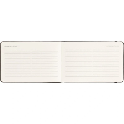 Еженедельник датированный А6 искусственная замша 64 л InFolio Grace чёрный с фиксирующей резинкой - фото 7