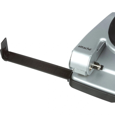 Дырокол до 30 листов Attache 6730 серебристый с линейкой - фото 6