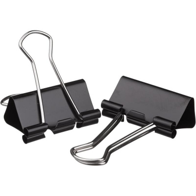 Зажимы для бумаг 32 мм черные Attache (уп. 12 шт) - фото 2