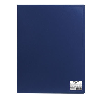 Папка файловая А4 35 мм на 60 файлов Staff синяя - фото 3