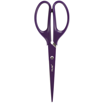 Ножницы 170 мм остроконечные с пластиковыми симметричными ручками синего цвета Milan Acid Edition - фото 1