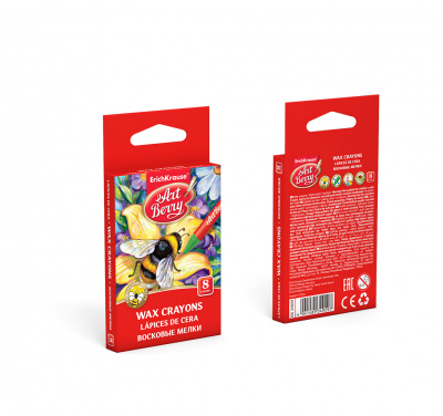 Мелки восковые 8 цветов ArtBerry - фото 2