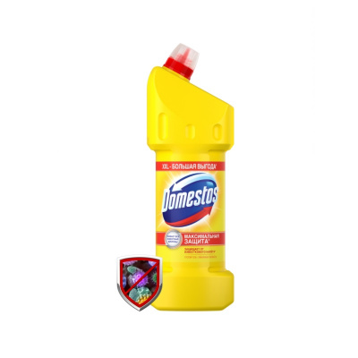 Средство для сантехники 1500 мл универсальное дезинфицирующее Domestos XXL Лимонная свежесть - фото 1