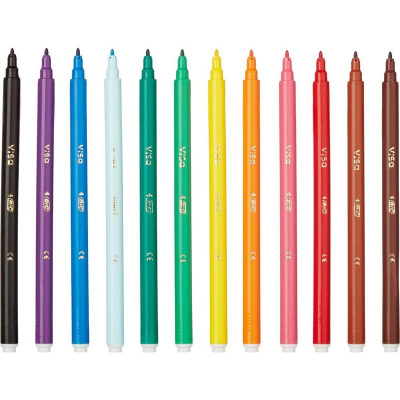 Фломастеры 12 цветов Bic Visa - фото 2