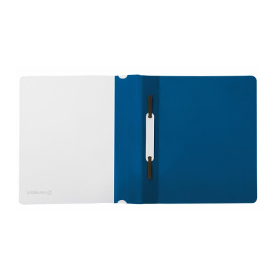 Скоросшиватель пластиковый A5 до 100 листов Brauberg Small-size синий - фото 4