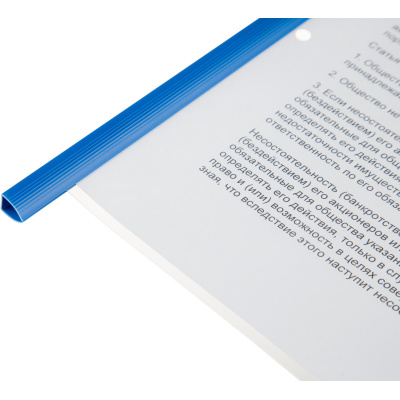 Скрепкошина для брошюровки с обложкой А4, ширина 9мм, обложка 170 мкм, пластиковая прозрачная Deli - фото 3