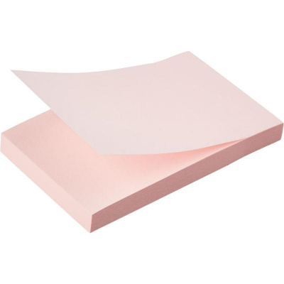 Блок для записей с клеевым краем 76х51 мм Attache розовый (1 блок, 100 листов) - фото 2