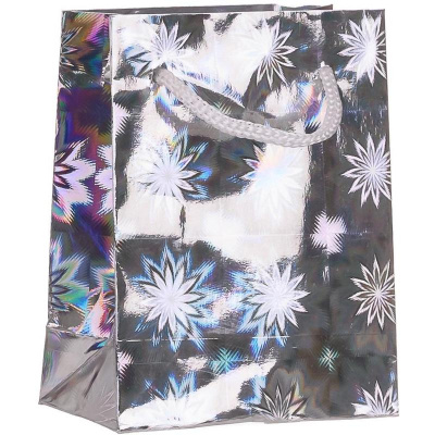 Пакет подарочный 80х100х40 мм бумажный голографический расцветка в ассортименте - фото 6