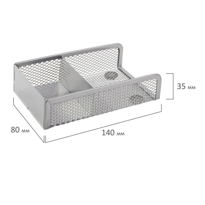 Набор настольный металлический 4 предмета Brauberg Germanium серебристый - фото 4