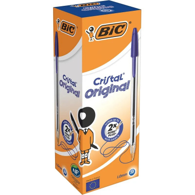 Ручка шариковая BIC Cristal 0.32 мм синяя - фото 3