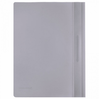 Скоросшиватель пластиковый A4 до 100 листов Brauberg серый - фото 5