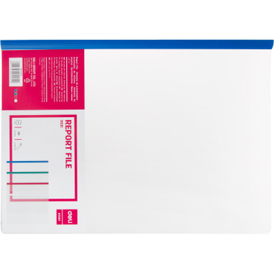 Скрепкошина для брошюровки с обложкой А4, ширина 9мм, обложка 170 мкм, пластиковая прозрачная Deli - фото 1