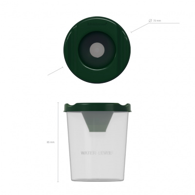 Стакан-непроливайка 200 мл с крышкой ErichKrause Classic, цвет крышки зеленый - фото 2