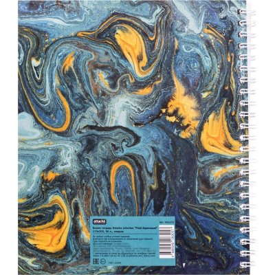 Бизнес-тетрадь А5 в клетку 96 л на спирали Attache Selection Fluid бирюзовая - фото 5