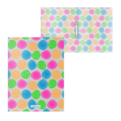 Папка на 2-х кольцах А4 24 мм до 150 листов Erich Krause Buttons многоцветная - фото 1