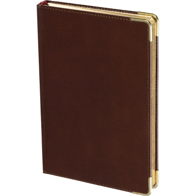 Ежедневник полудатированный А5 192 л Bruno Visconti Imperium натур.кожа коричнев. (золотистый обрез) - фото 1