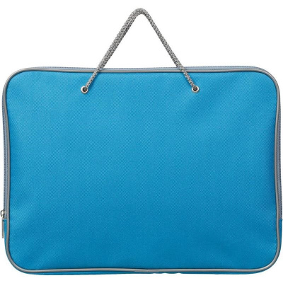 Папка-портфель нейлоновая 340x260 мм на молнии Attache голубая (1 отделение) - фото 1