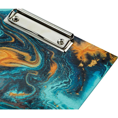 Папка-планшет А4 пластиковая Attache Selection Fluid бирюзовая без крышки - фото 2