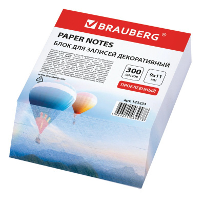 Блок для записей на склейке 90х110х30 мм Brauberg в ассортименте - фото 2