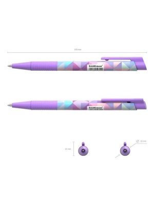 Ручка шариковая автоматическая Erich Krause ColorTouch Matic Magic Rhombs 0.35 мм синяя - фото 4