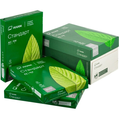 Бумага для офисной техники А3 Илим Стандарт (80 г/м², марка С, 500 листов) - фото 3