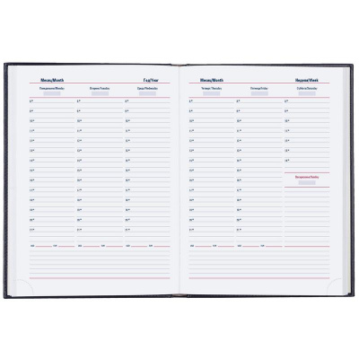 Еженедельник недатированный А4 искусственная кожа 72 л Attache Каньон синий - фото 5