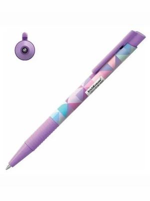 Ручка шариковая автоматическая Erich Krause ColorTouch Matic Magic Rhombs 0.35 мм синяя - фото 3