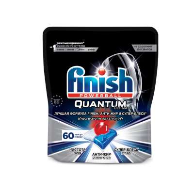 Капсулы для посудомоечных машин Finish Quantum Ultimate (уп. 60 шт) - фото 1
