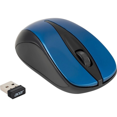 Мышь компьютерная беспроводная Acer OMR132 (ZL.MCEEE.01F) чёрно-синяя - фото 1