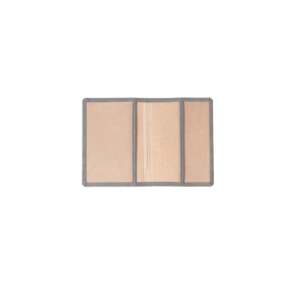 Обложка для паспорта из искусственной кожи серая Кожевенная Мануфактура  - фото 2