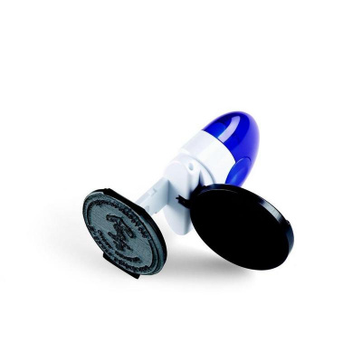 Оснастка для печати круглая карманная 40 мм Color Pocket Stamp R40 синяя - фото 2