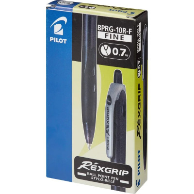 Ручка шариковая автоматическая Pilot BPRG-10R-F Rex Grip 0.22 мм черная - фото 2