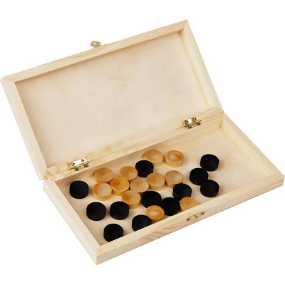 Настольная игра Шашки деревянные - фото 2