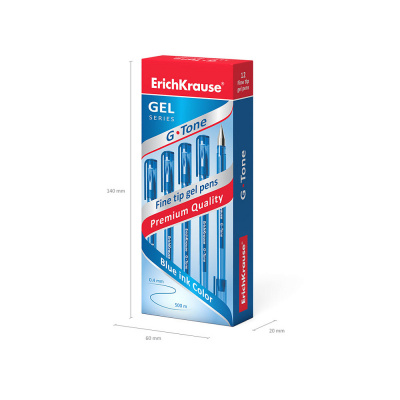 Ручка гелевая Erich Krause G-Tone Original 0.4 мм синяя - фото 2